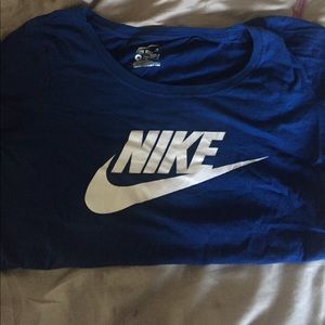 Blue Nike Swoosh tee